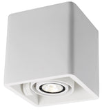 OPBOUW LED SPOT '' BIVA BOX '' 1 LICHTS VIERKANT MAT/WIT  ART NR: 24014200/
