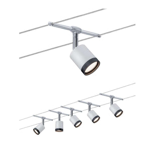 KABELSET 230 V-12V  "" LED TUBE ''  WIT/CHROOM  5 LICHTS  ART NR: P3981%