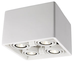 OPBOUW LED SPOT 4 LICHTS '' BIVA BOX '' VIERKANT   ART NR: 24014203/