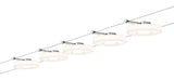 KABELSET 230 V-12V DC  "" LED DISC ''  CHROOM/SATIJN  5 LICHTS  ART NR: P94109%