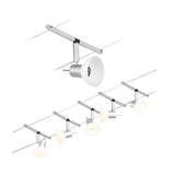 KABELSYSTEEM  230-12VOLT "" SKEELA"" MATT/CHROOM 5 LICHTS MAX 60WATT  ART NR: P94136%