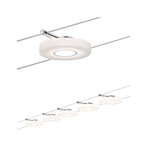 KABELSET 230 V-12V DC  "" LED DISC ''  CHROOM/SATIJN  5 LICHTS  ART NR: P94109%