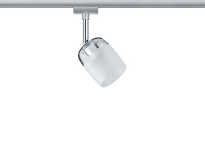 L-VORMIGE  STARTERSET 1 FASE TRACK/RAIL  "" BLOESSOM  II ""  5 LICHTS MAT/CHROOM  MET ROOKGLAS ART NR: LATH P95339%