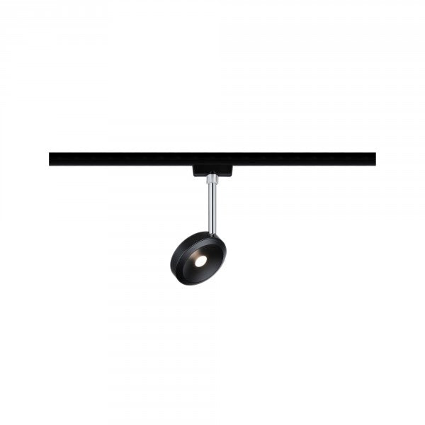 L-VORMIGE  STARTERSET 1 FASE TRACK/RAIL  "" DISKUS ""  5 LICHTS MAT/ZWART  ART NR: LATH P96922%