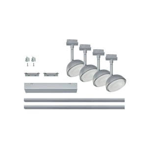 2 METER RECHTE STARTERSET 1 FASE TRACK/RAIL  "" REMI ""  4 LICHTS MAT/CHROOM  ART NR: LATH P96901%