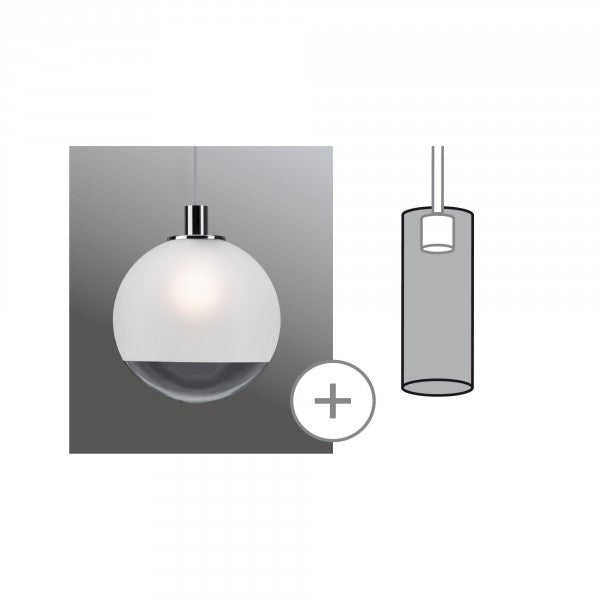 2 METER RECHTE STARTERSET 1 FASE TRACK/RAIL  "" SALARI ""  2 GLAS HANGLAMPEN WIT  ART NR: LATH P95455%