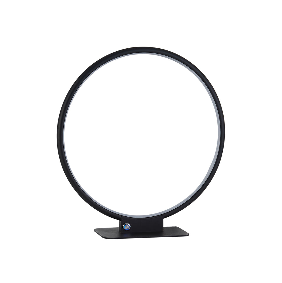 EXCLUSIEVE LED TAFELLAMP "UNNU'' 400MM ROND ART NR 23435001/   ( ZWART )