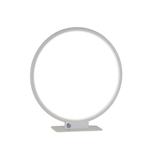 EXCLUSIEVE LED TAFELLAMP "UNNU'' 400MM ROND ART NR 23435011/    ( WIT )