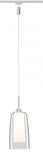2 METER RECHTE STARTERSET 1 FASE TRACK/RAIL  "" SARIDO "" 3 GLAZEN HANGLAMPEN MAT/CHROOM  ART NR: LATH P94998%