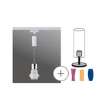 2 METER RECHTE STARTERSET 1 FASE TRACK/RAIL  "" SESSA ""  2 HANGLAMPEN WIT  ART NR: LATH P95366%