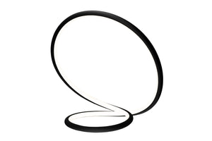 EXCLUSIEVE LED TAFELLAMP "KOA" 330MM ROND ART NR 2345021/   ( ZWART )