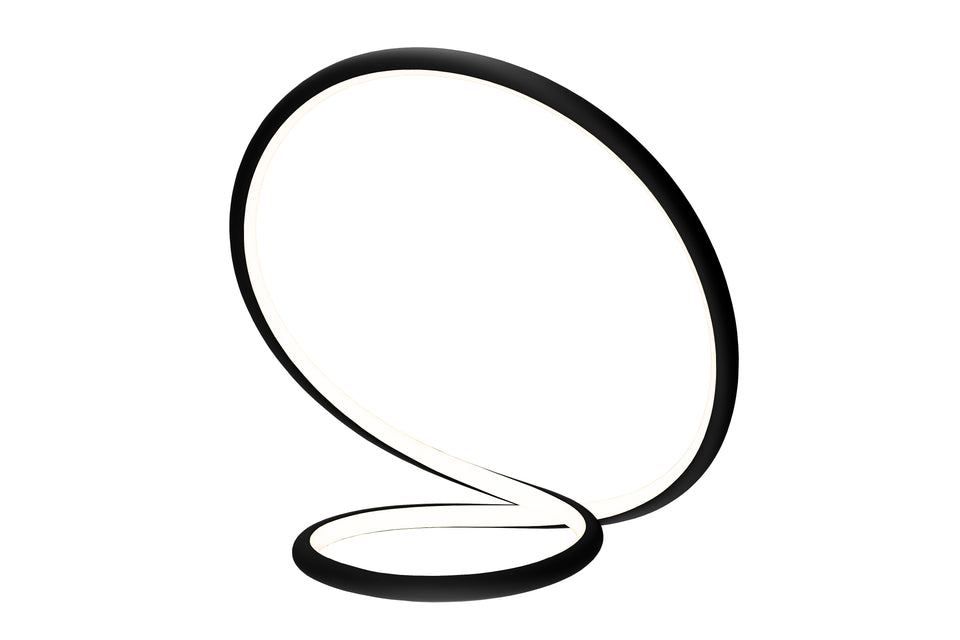 EXCLUSIEVE LED TAFELLAMP "KOA" 330MM ROND ART NR 2345021/   ( ZWART )