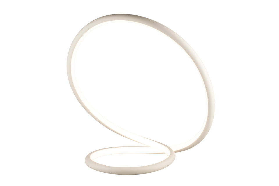 EXCLUSIEVE LED TAFELLAMP "KOA" 330MM ROND ART NR 23435031/    (WIT )
