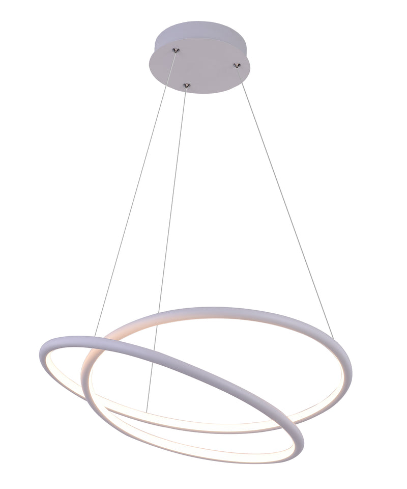 EXCLUSIEVE LED PENDEL  ''KOA" WIT  525MM ROND ART NR  32345032/