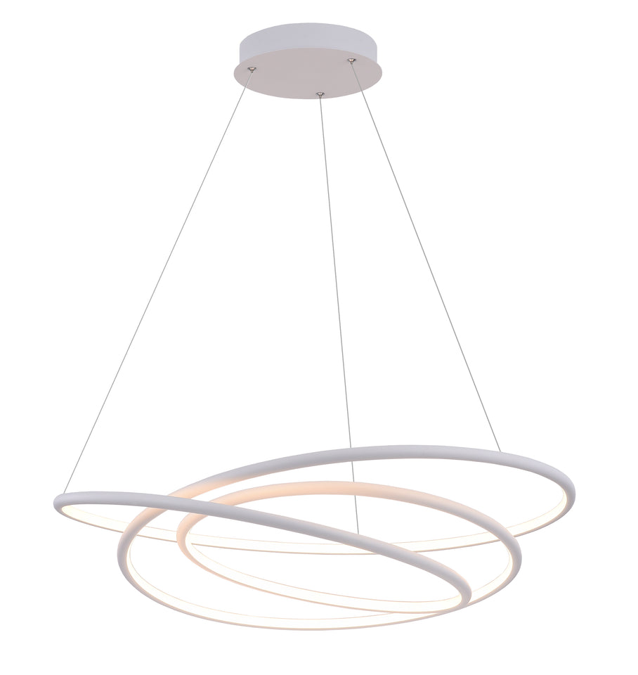 EXCLUSIEVE LED PENDEL  "KOA" WIT 730MM ROND ART NR 32345033/