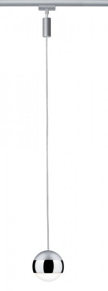 2 METER RECHTE STARTERSET 1 FASE TRACK/RAIL  "" KAPSULE ""  4 PENDELLAMPEN MAT/CHROOM ART NR: LATH P95457%