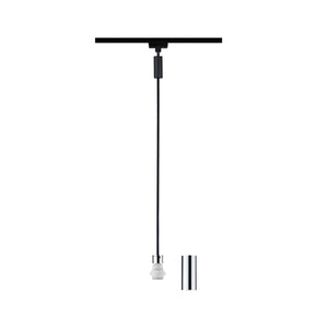 2 METER RECHTE STARTERSET 1 FASE TRACK/RAIL  "" PIRM"" 3 HANGLAMPEN ZWART  ART NR: LATH P95440%