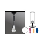 2 METER RECHTE STARTERSET 1 FASE TRACK/RAIL  "" PIRM"" 3 HANGLAMPEN ZWART  ART NR: LATH P95440%
