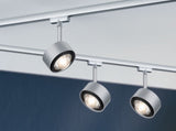 L-VORMIGE  STARTERSET 1 FASE TRACK/RAIL  "" ALDON ""  5 LICHTS ZWARTE RING/ MAT/CHROOM  ART NR: LATH P95519%