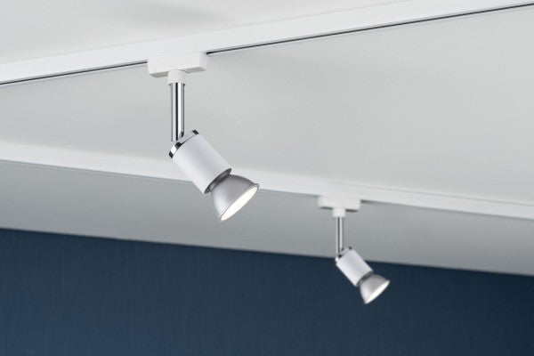 L-VORMIGE STARTERSET 1 FASE TRACK/RAIL  "" BURE II ""  5 LICHTS WIT/WIT  ART NR: LATH P953331%