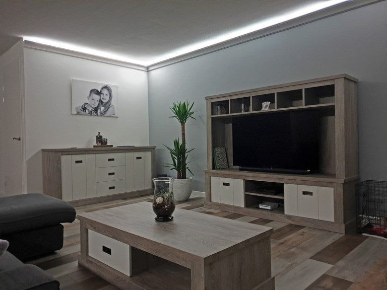 PLAFOND SIERLIJST UP AND DOWN INDIRECTE LED-STRIPS VERLICHTING  ART NR  29090KF/
