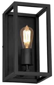 WANDLAMP ''DAGO ''1 LICHTS DE LUXE  ZWART      ART NR 22717041/