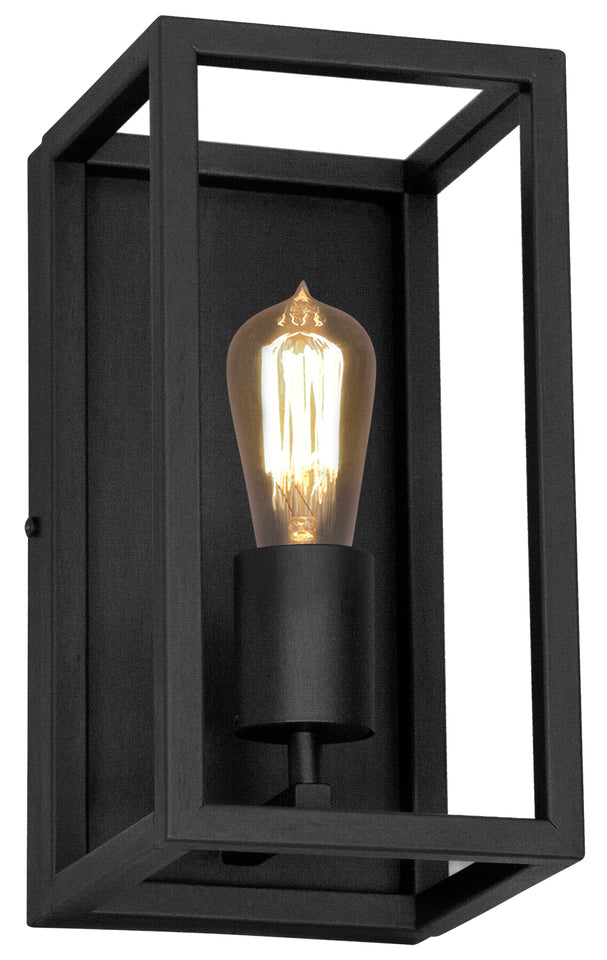 WANDLAMP ''DAGO ''1 LICHTS DE LUXE  ZWART      ART NR 22717041/