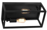 PLAFONDLAMP ''DAGO ''2 LICHTS DE LUXE  ZWART      ART NR 22717042/