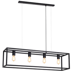 HANGLAMP '' DAGO '' 4 LICHTS DE LUXE  ZWART   1000     ART NR 22717051/