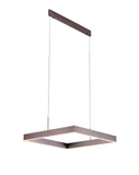 EXCLUSIEVE LED PENDELLAMP ""TURE"" VIERKANT 600-600mm BRONS  ART NR: 23300689/
