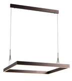 EXCLUSIEVE LED PENDELLAMP ""TURE"" VIERKANT 900-900mm BRONS ART NR: 23300690/