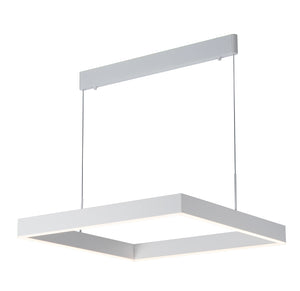 EXCLUSIEVE LED PENDELLAMP ""TURE"" VIERKANT 600-600mm MAT/WIT ART NR: 23300699/