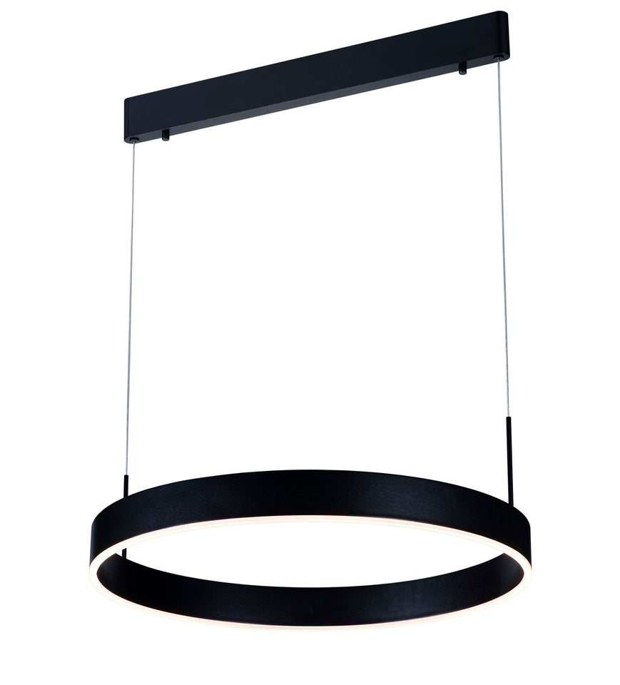 EXCLUSIEVE LED PENDELLAMP ""TURE"" ROND 600mm MAT/ZWART  ART NR: 23300706/