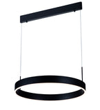 EXCLUSIEVE LED PENDELLAMP ""TURE"" ROND 600mm MAT/ZWART  ART NR: 23300706/