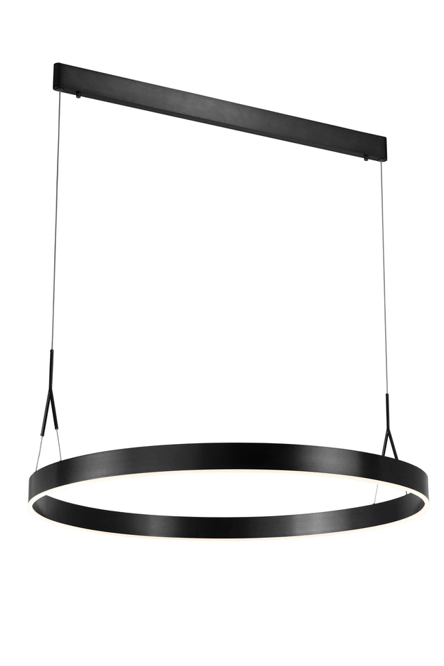 EXCLUSIEVE LED PENDELLAMP ""TURE"" ROND 900mm MAT/ZWART  ART NR: 23300707/