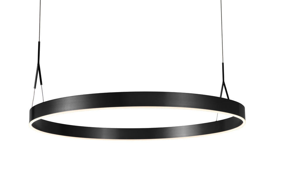 EXCLUSIEVE LED PENDELLAMP ""TURE"" ROND 900mm MAT/ZWART  ART NR: 23300707/
