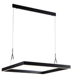 EXCLUSIEVE LED PENDELLAMP ""TURE"" VIERKANT 900-900mm MAT/ZWART ART NR: 23300710/