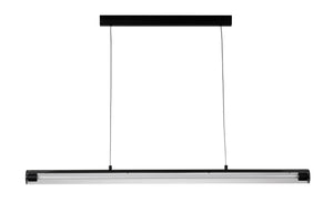 MODERNE PENDELLAMP "" LUXAR "" 1 LICHTS LED BUIS  MAT/ ZWART + HELDER GLAS  ART NR: 23300727/