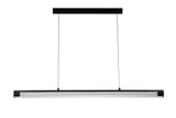 MODERNE PENDELLAMP "" LUXAR "" 1 LICHTS LED BUIS  MAT/ ZWART + HELDER GLAS  ART NR: 23300727/