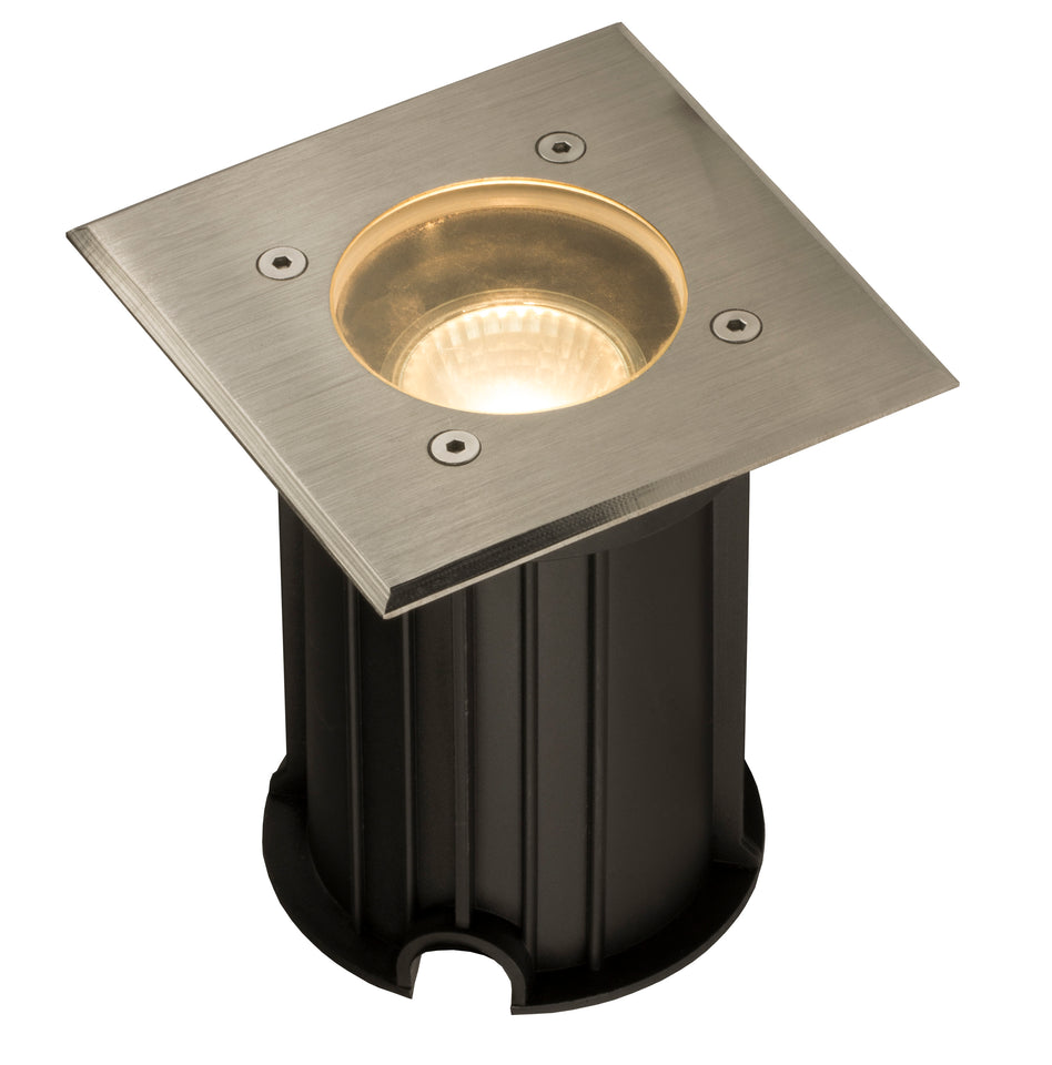OUTDOOR BODEMSPOT ""CATLANTIS II"  GESCHUURD ALUMINIUM  120 VIERKANT ART NR: 23376051/