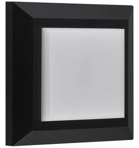 WOON / BADKAMER PLAFOND  // WANDSPOT ""COKI""  VIERKANT  ZWART  ART NR: 23390001/
