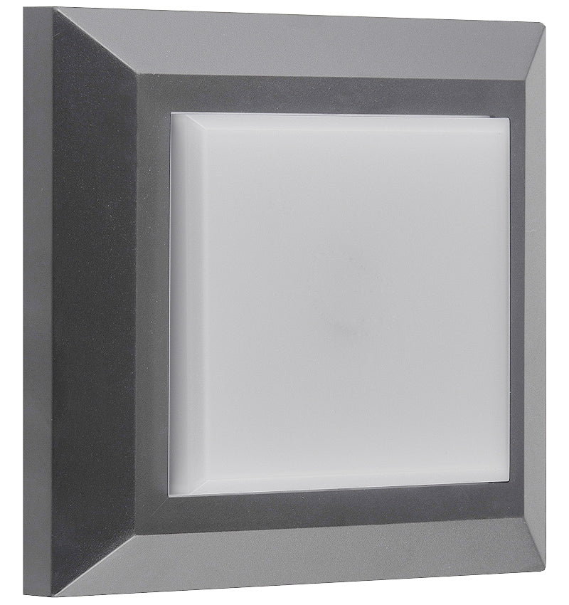 WOON / BADKAMER PLAFOND  // WANDSPOT ""COKI""  VIERKANT GRIJS  ART NR: 23390002/