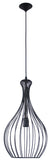 HANGLAMP '' RINGS '' 1 LICHTS DE LUXE MAT/ZWART  260   ART NR 23403522/