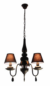 HANGLAMP 3-LICHTS  "' C0ROLA '' ZWART  ART NR: 23403533/