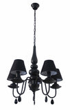 HANGLAMP 5-LICHTS  "' C0ROLA '' ZWART  ART NR: 23403534/