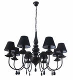 HANGLAMP 8-LICHTS  "'C0ROLA '' ZWART  ART NR: 23403536/