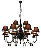HANGLAMP  12-LICHTS  "' C0ROLA '' ZWART  ART NR: 23403537/