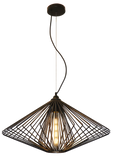 HANGLAMP '' LAXOS '' 1 LICHTS DE LUXE  ZWART   600     ART NR 23403561/