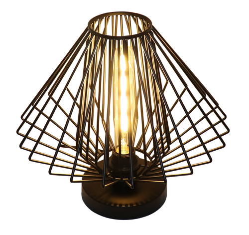 TAFELLAMP '' LAXOS '' 1 LICHTS DE LUXE  ZWART   350     ART NR 23403565/