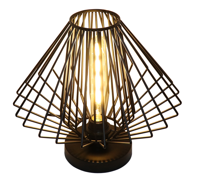 TAFELLAMP '' LAXOS '' 1 LICHTS DE LUXE  ZWART   350     ART NR 23403565/
